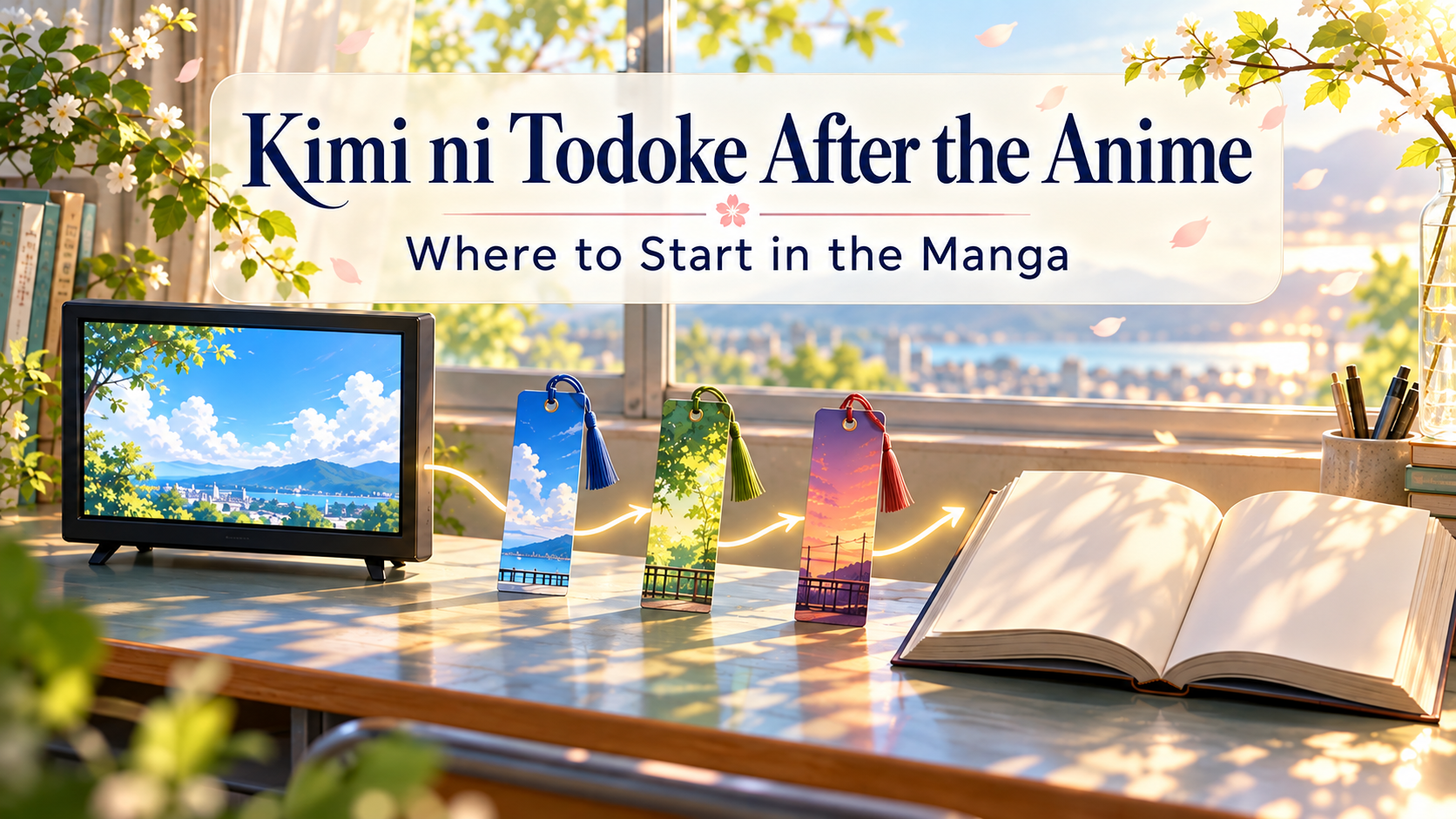 Kimi ni Todoke after the anime guide showing a path from screen to manga.